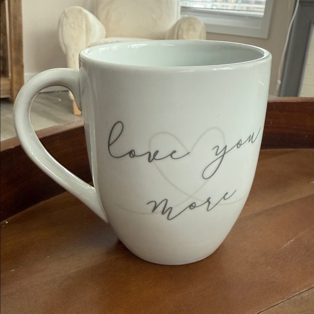 Pearhead White Mug with Heart and Script Design